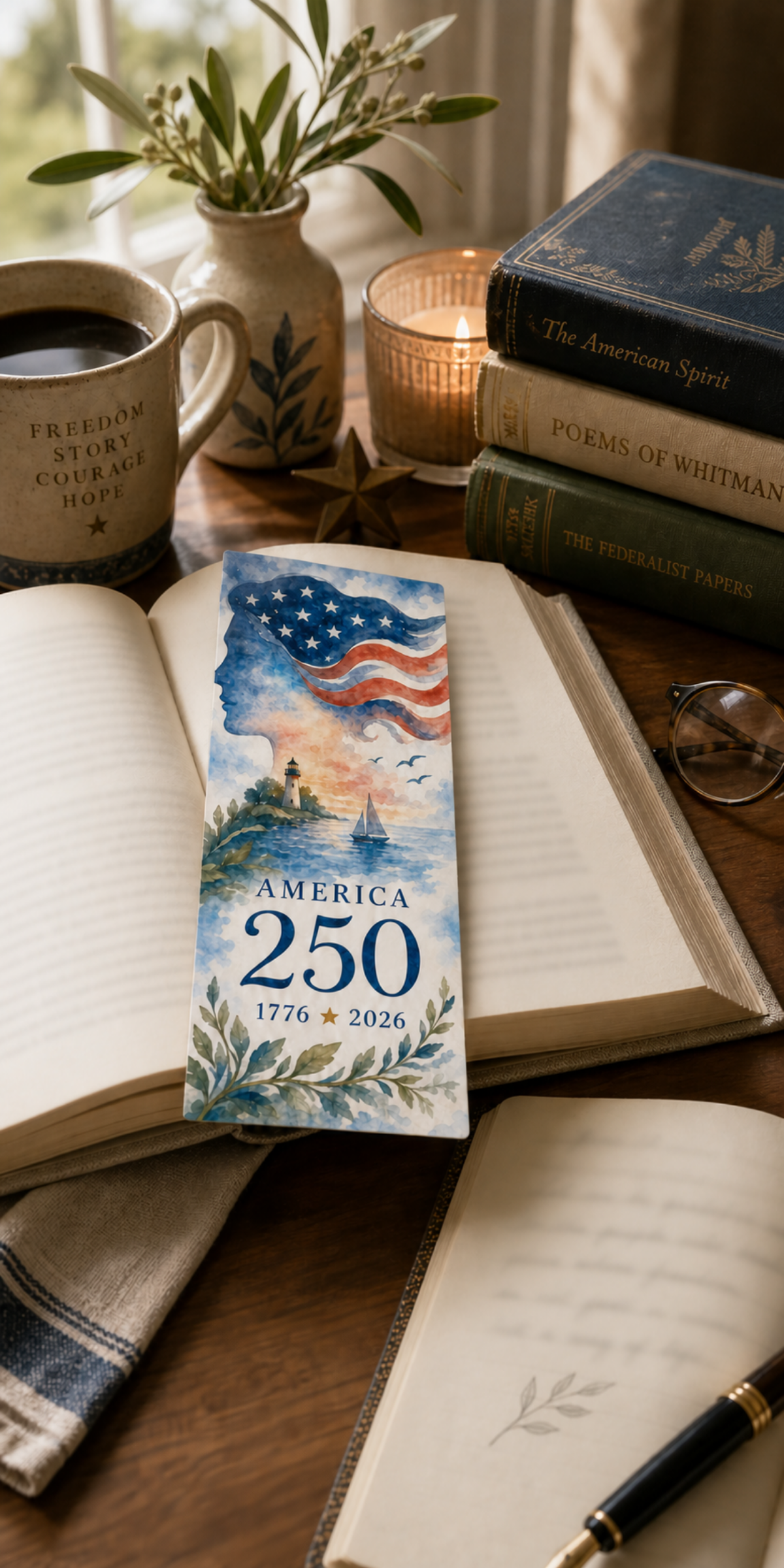 American Flag Bookmark