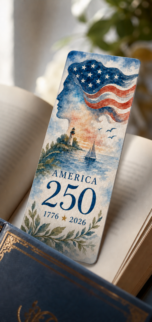 America 250th American Flag — Handmade Bookmark