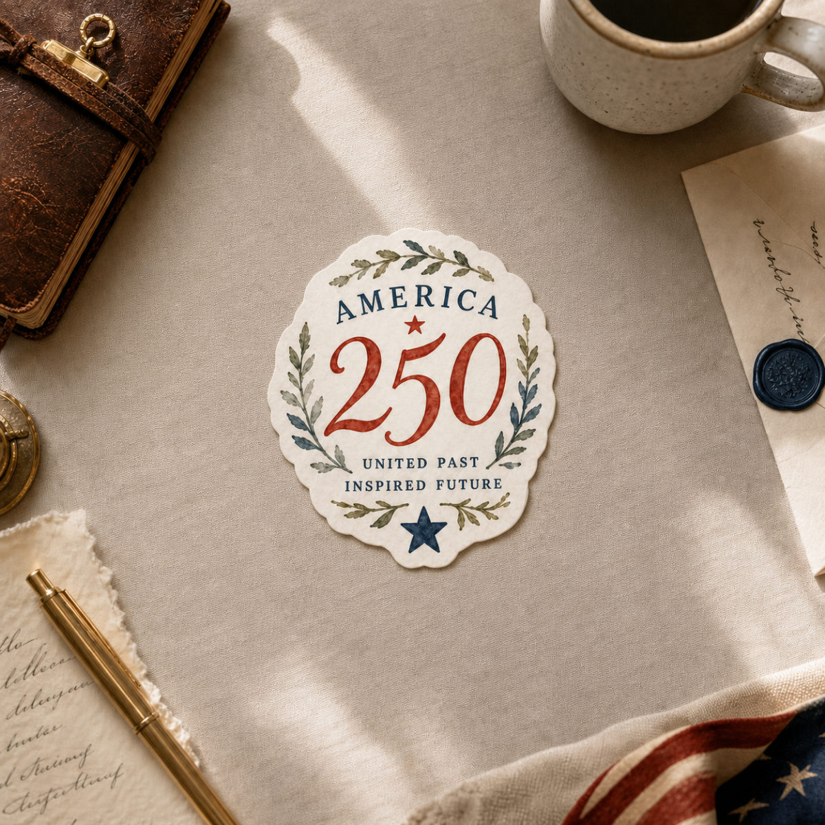 Patriotic Wreath Sticker