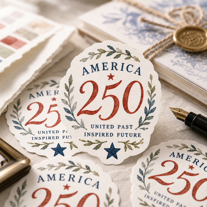 Patriotic Wreath Sticker