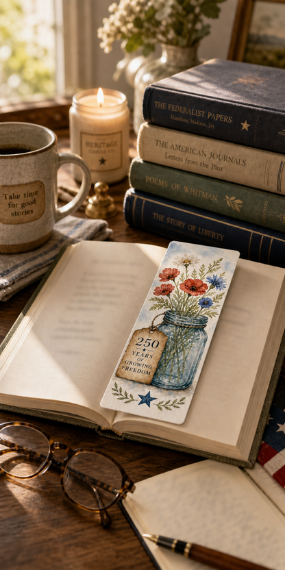 Patriotic Wildflower Bookmark