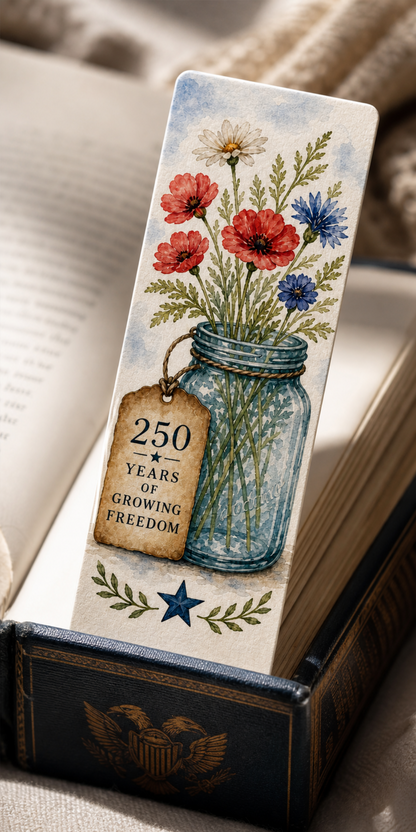 Patriotic Wildflower Bookmark