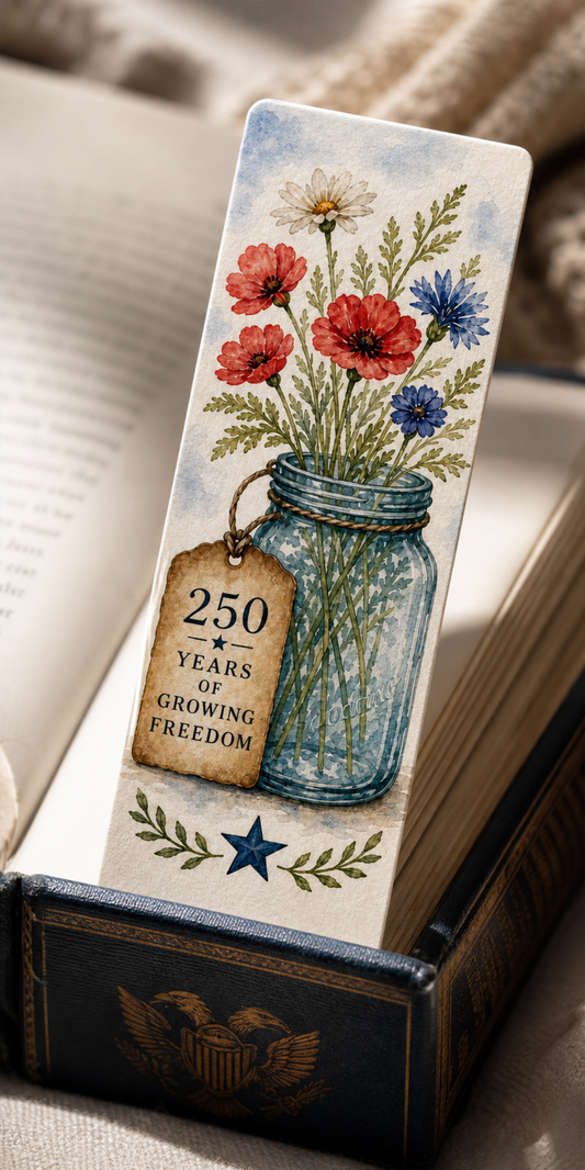 Patriotic Wildflower Bookmark