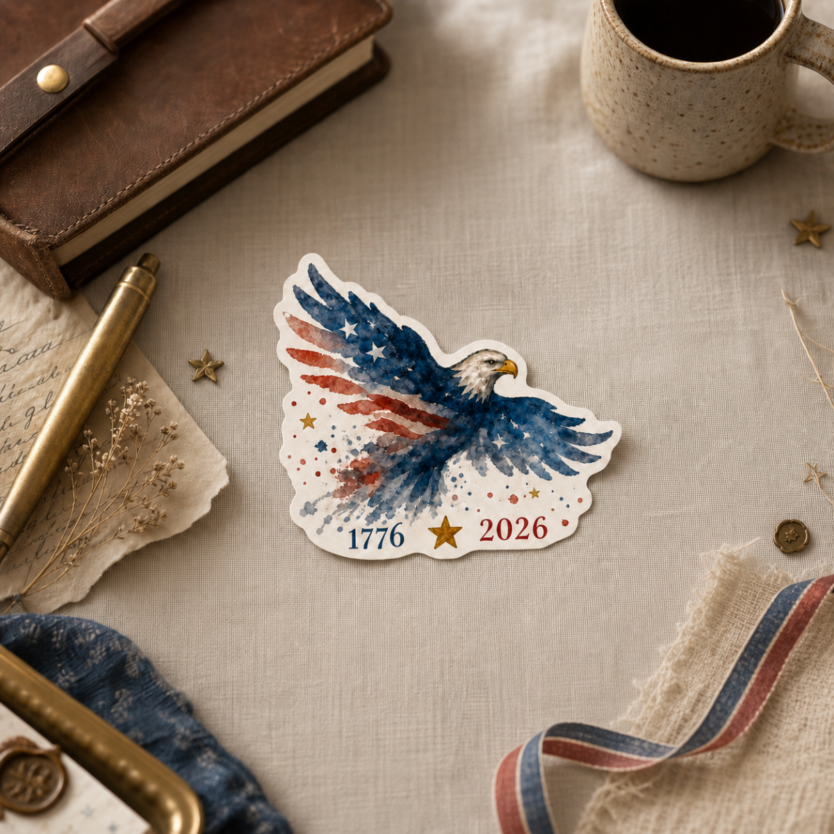 Eagle Flag Sticker