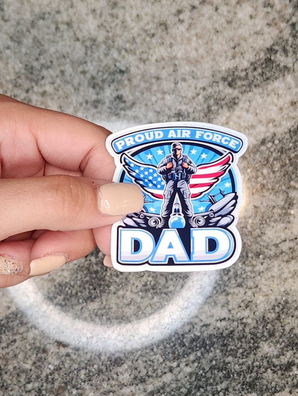 Air Force Dad, WATERPROOF VINYL STICKER