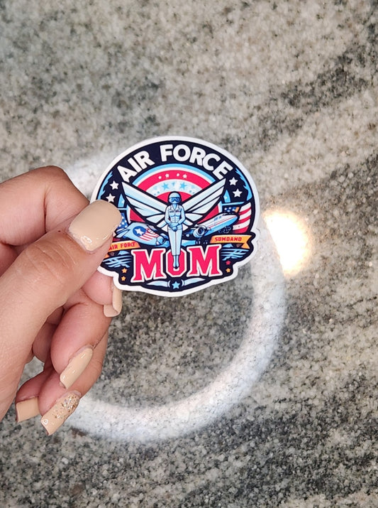 Air Force MOM, WATERPROOF VINYL STICKER