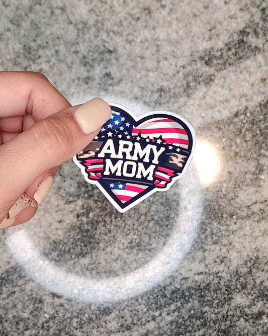 Army Mom, WATERPROOF VINYL STICKER