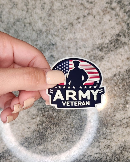 Army Veteran, WATERPROOF VINYL STICKER