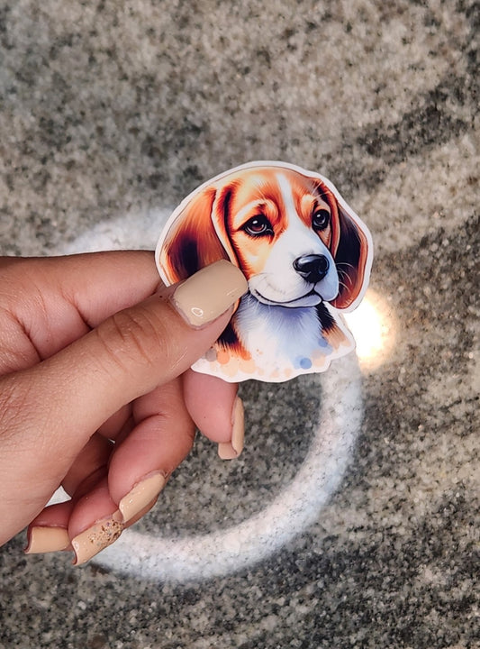 Beagle, WATERPROOF VINYL STICKER