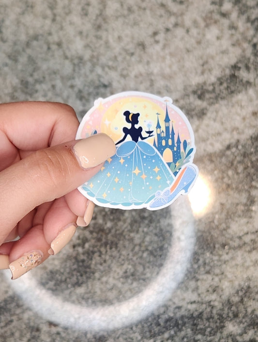 Cinderella, WATERPROOF VINYL STICKER