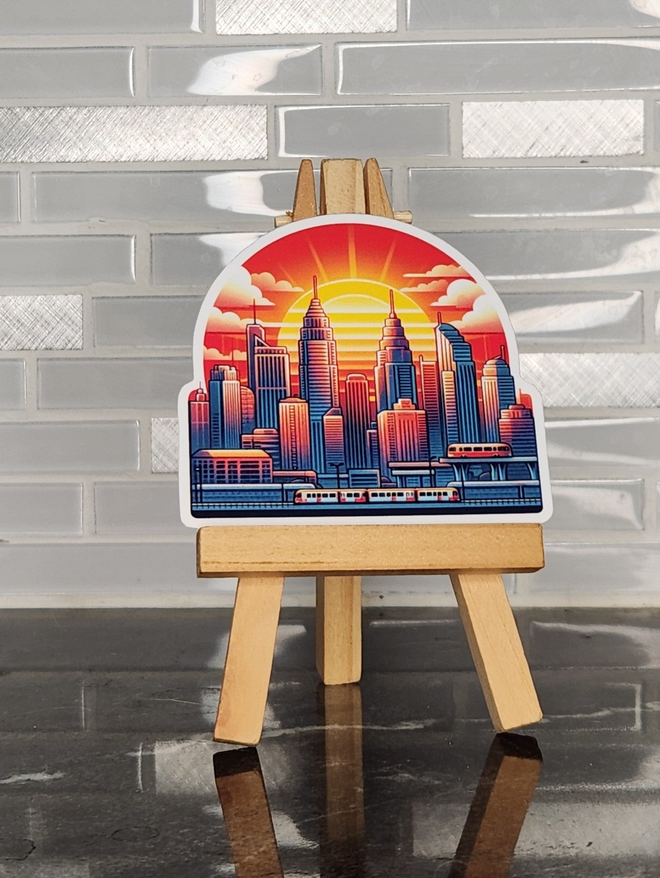 City Skyline, WATERPROOF VINYL STICKER