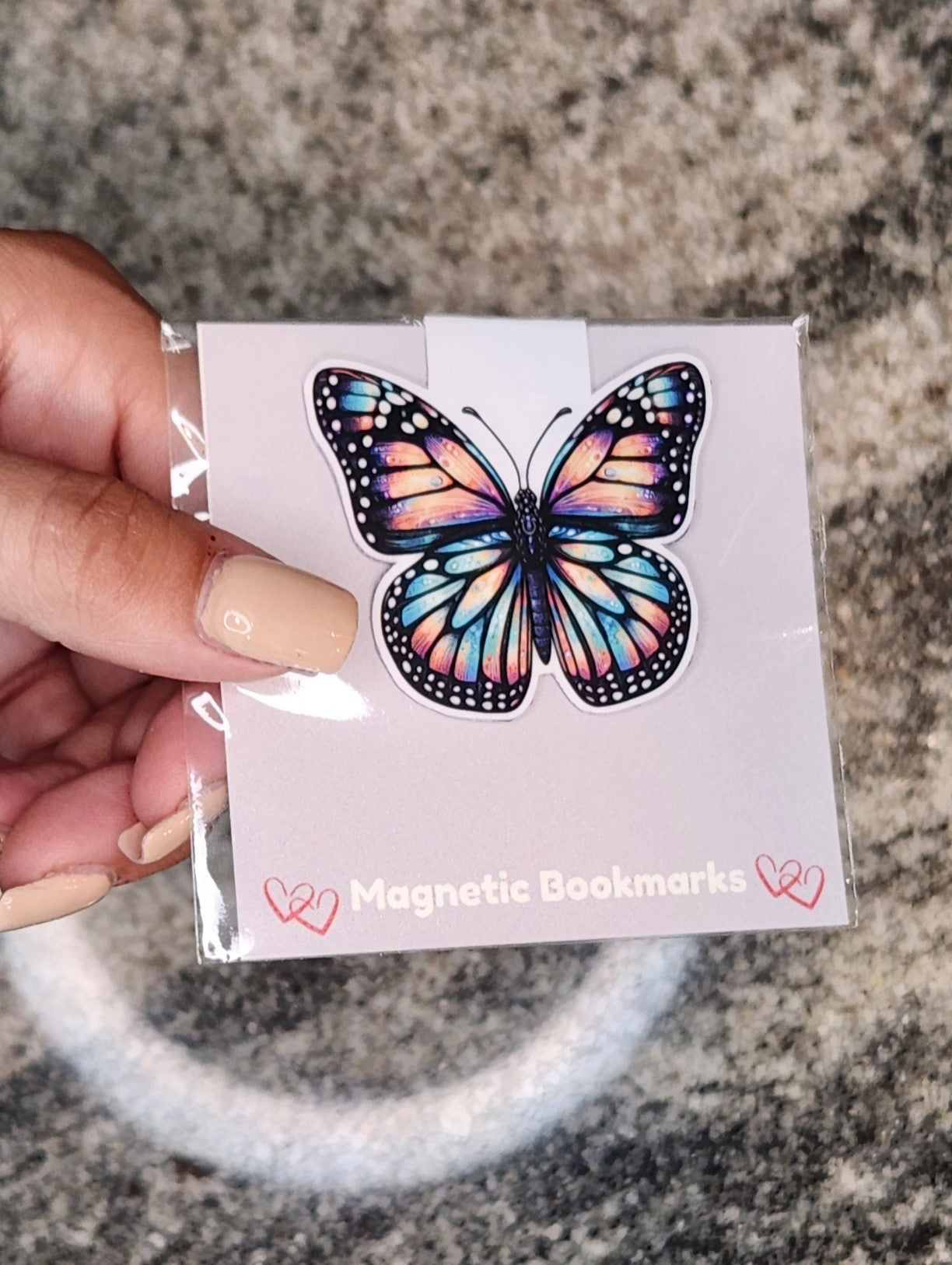 Colorful Monarch Butterfly, Magnetic Bookmark