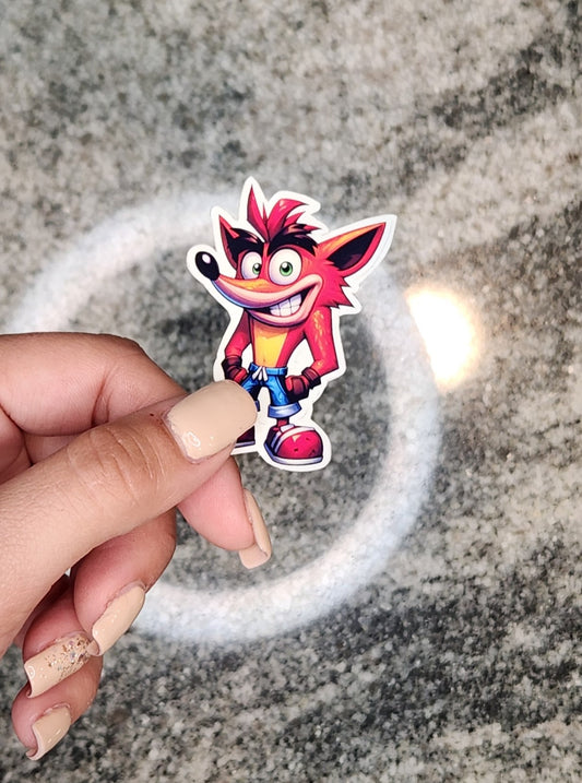 Crash Bandicoot, WATERPROOF VINYL STICKER