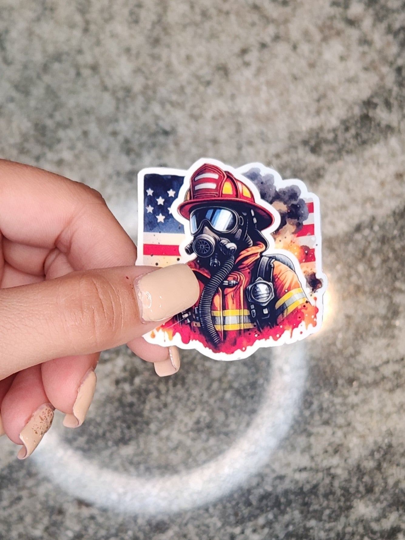 Firefighter, WATERPROOF VINYL STICKER