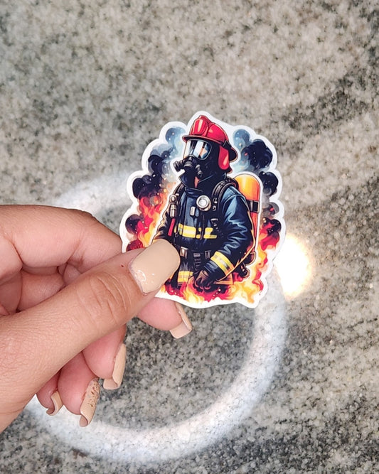 Firefighter, WATERPROOF VINYL STICKER