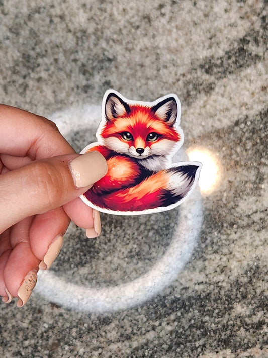 Fox, WATERPROOF VINYL STICKER