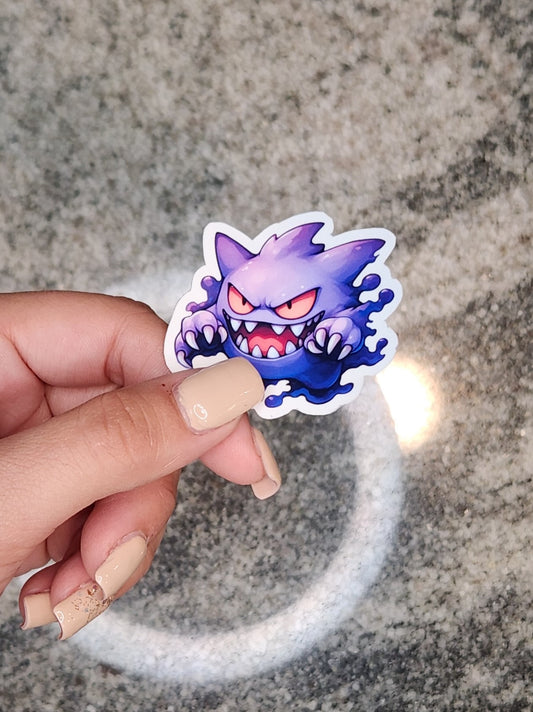 Gengar, Pokemon, WATERPROOF VINYL STICKER