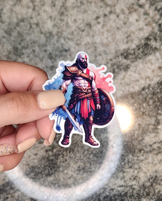 Kratos, God of War, WATERPROOF VINYL STICKER