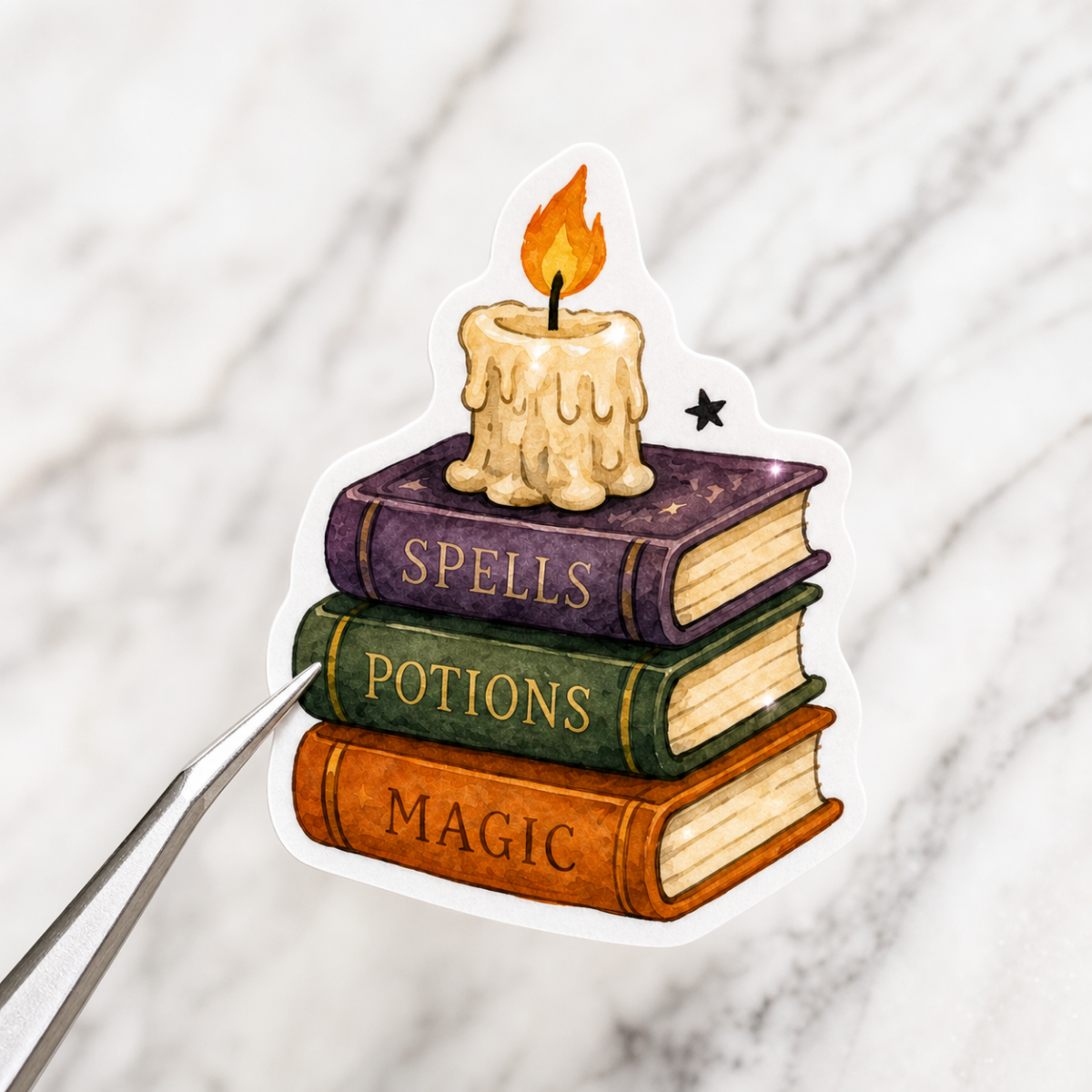 Spell Book Stack Sticker