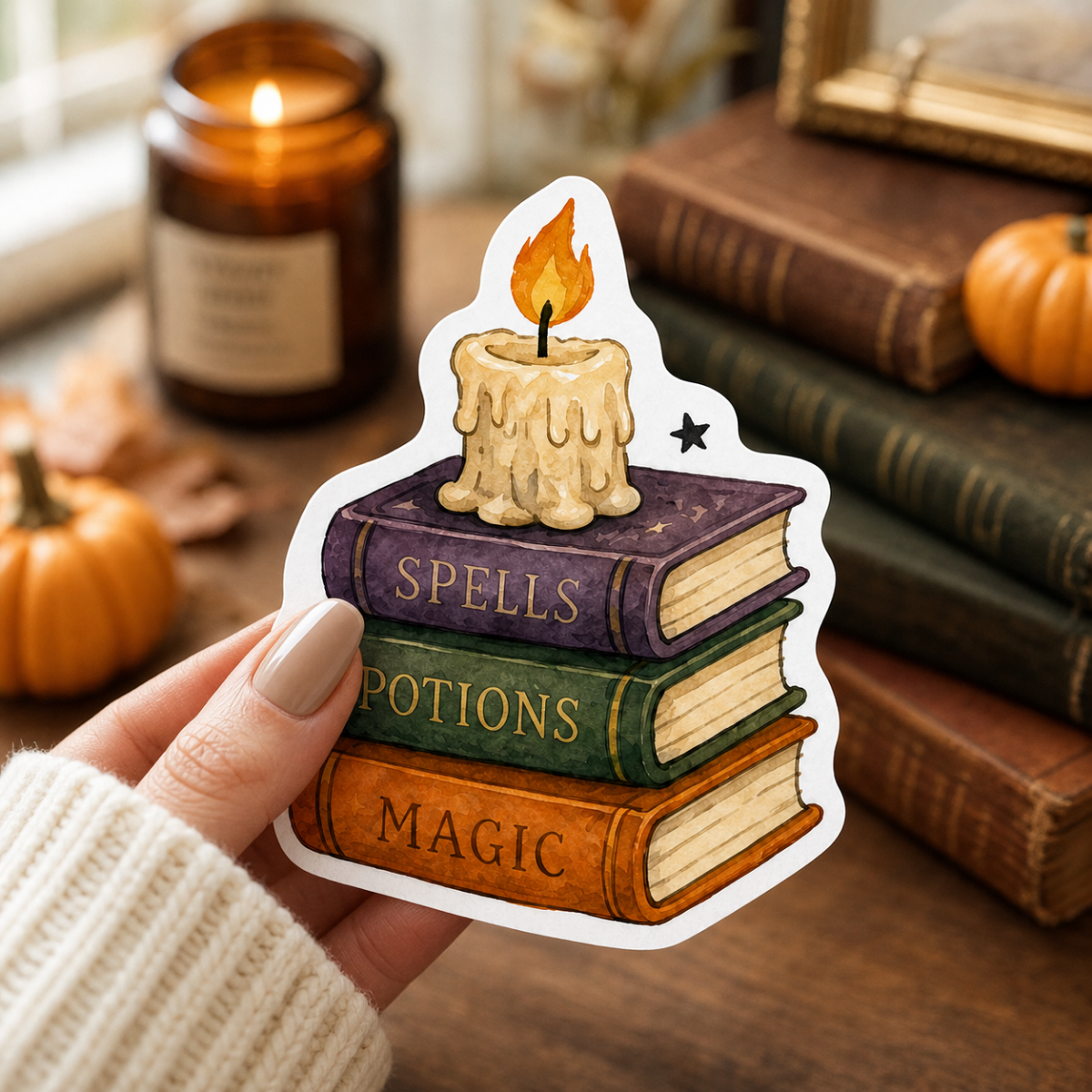 Spell Book Stack Sticker