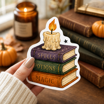 Spell Book Stack Sticker