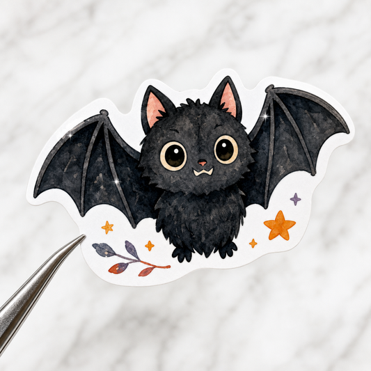 Fluffy Baby Bat — Waterproof Vinyl Sticker