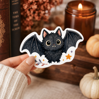 Fluffy Baby Bat Sticker
