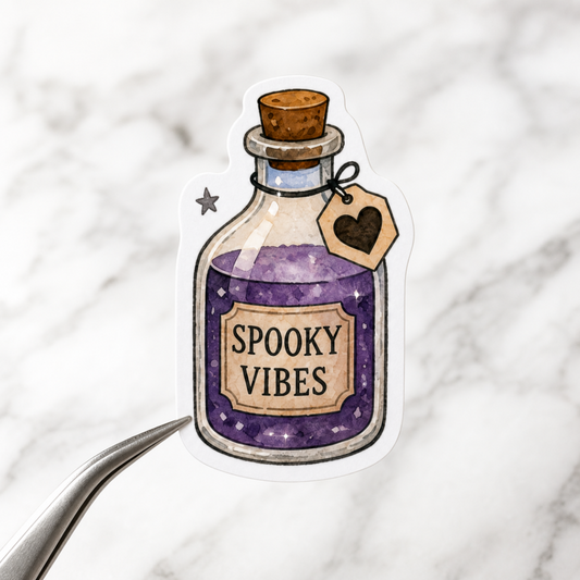 Spooky Potion Bottle — Waterproof Vinyl Sticker