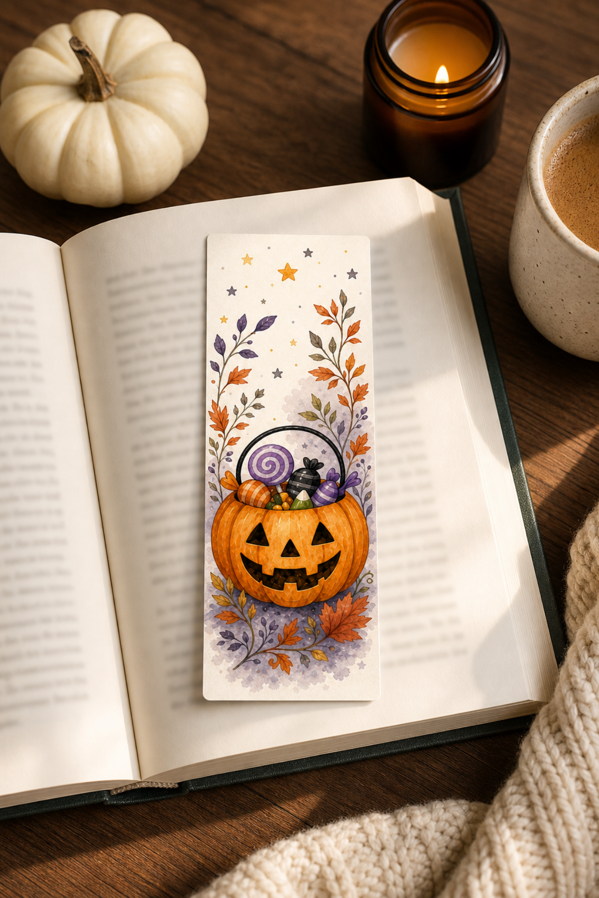 Pumpkin Pail Bookmark