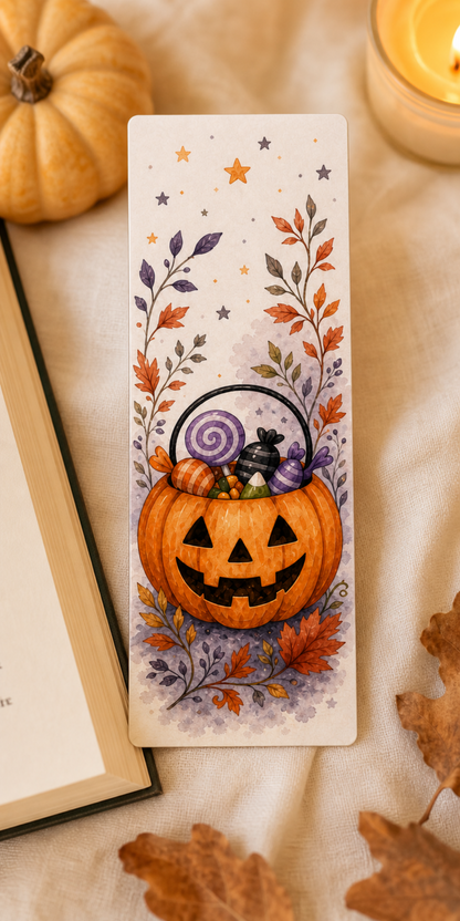 Pumpkin Pail Bookmark