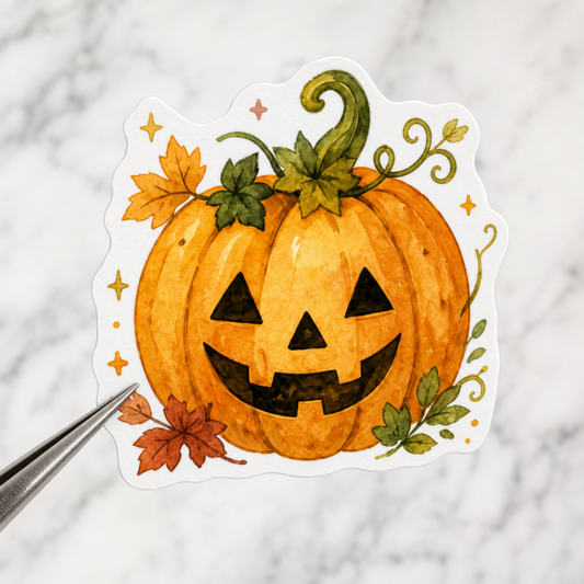 Grinning Jack O Lantern — Waterproof Vinyl Sticker