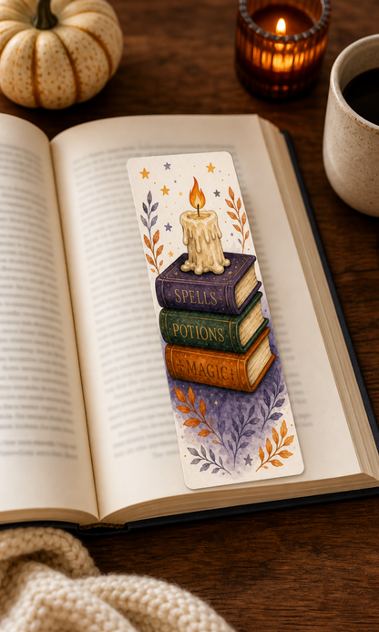 Cozy Book Stack Bookmark