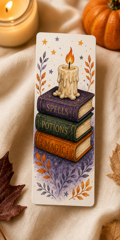 Cozy Book Stack Bookmark
