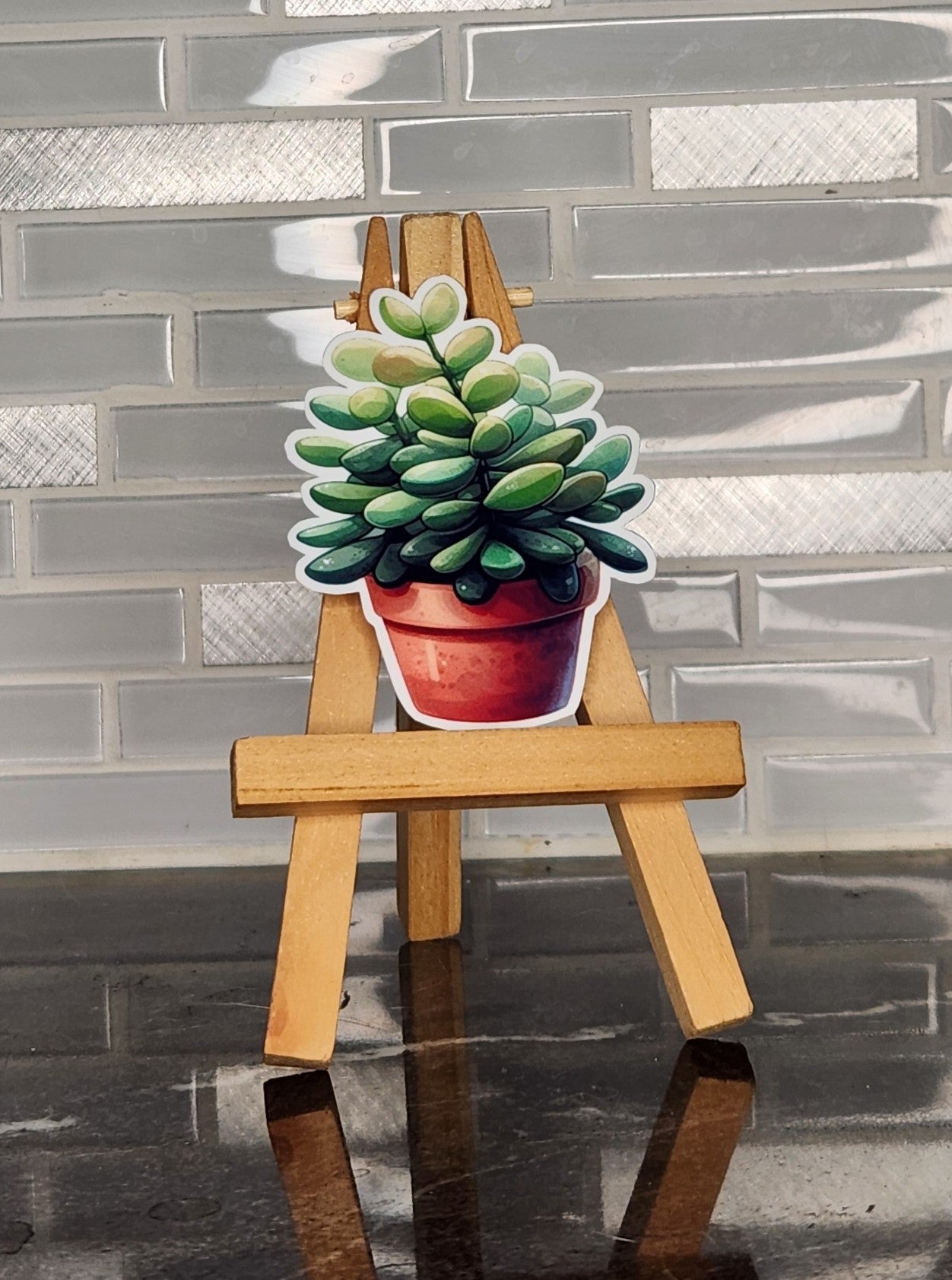 Jade Plant, WATERPROOF VINYL STICKER