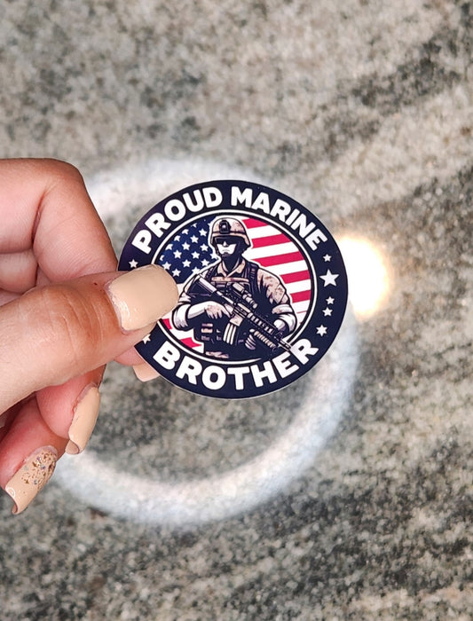 Marine's Brother, WATERPROOF VINYL STICKER