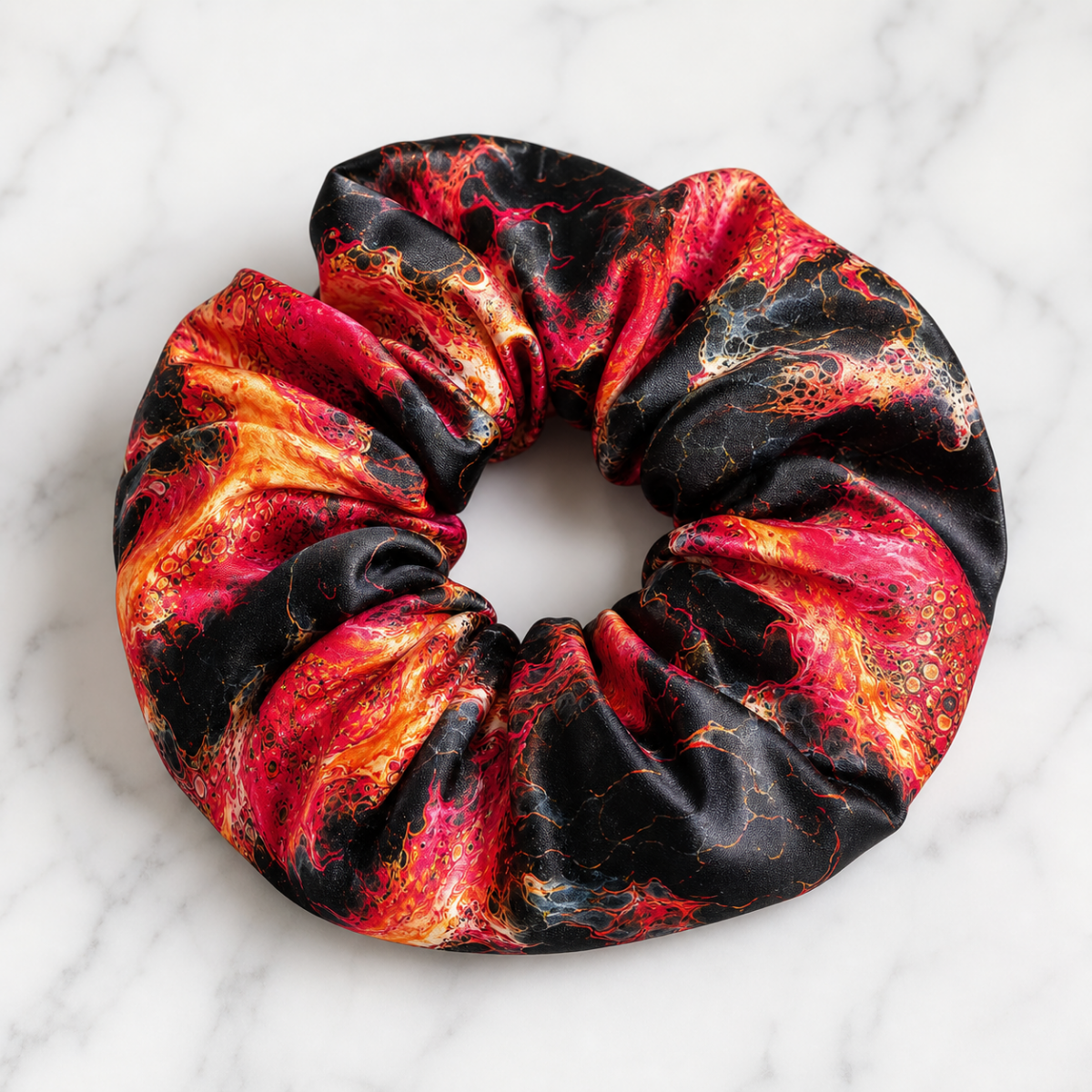 Ember Flame — Satin Scrunchie