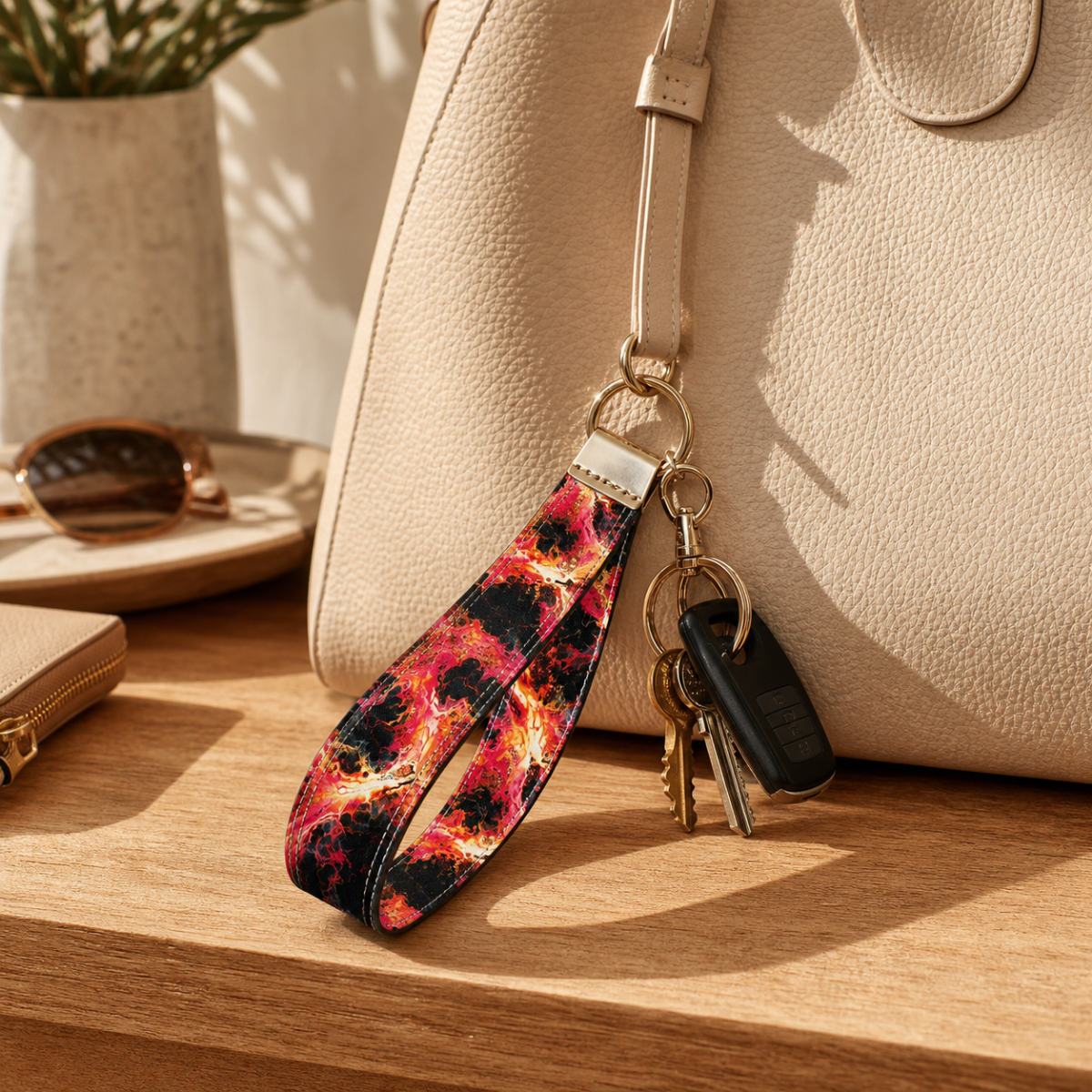 Ember Flame — Wristlet Keychain
