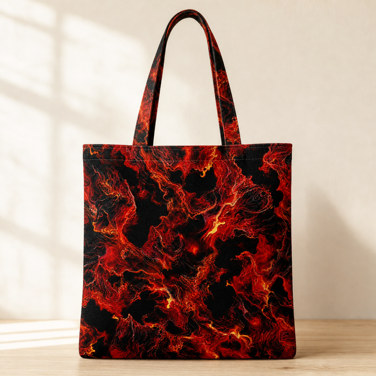 Crimson Lava — Cotton Tote Bag