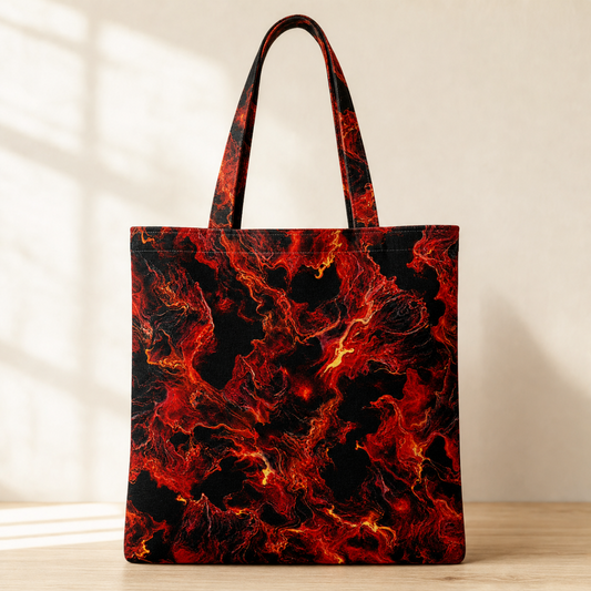 Crimson Lava — Cotton Tote Bag