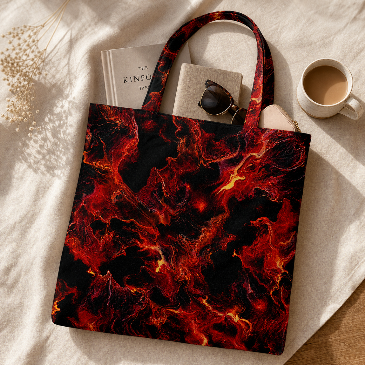 Crimson Lava — Cotton Tote Bag