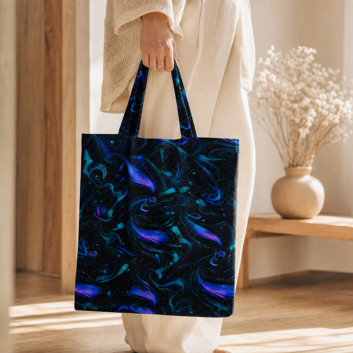 Northern Lights — Cotton Tote Bag