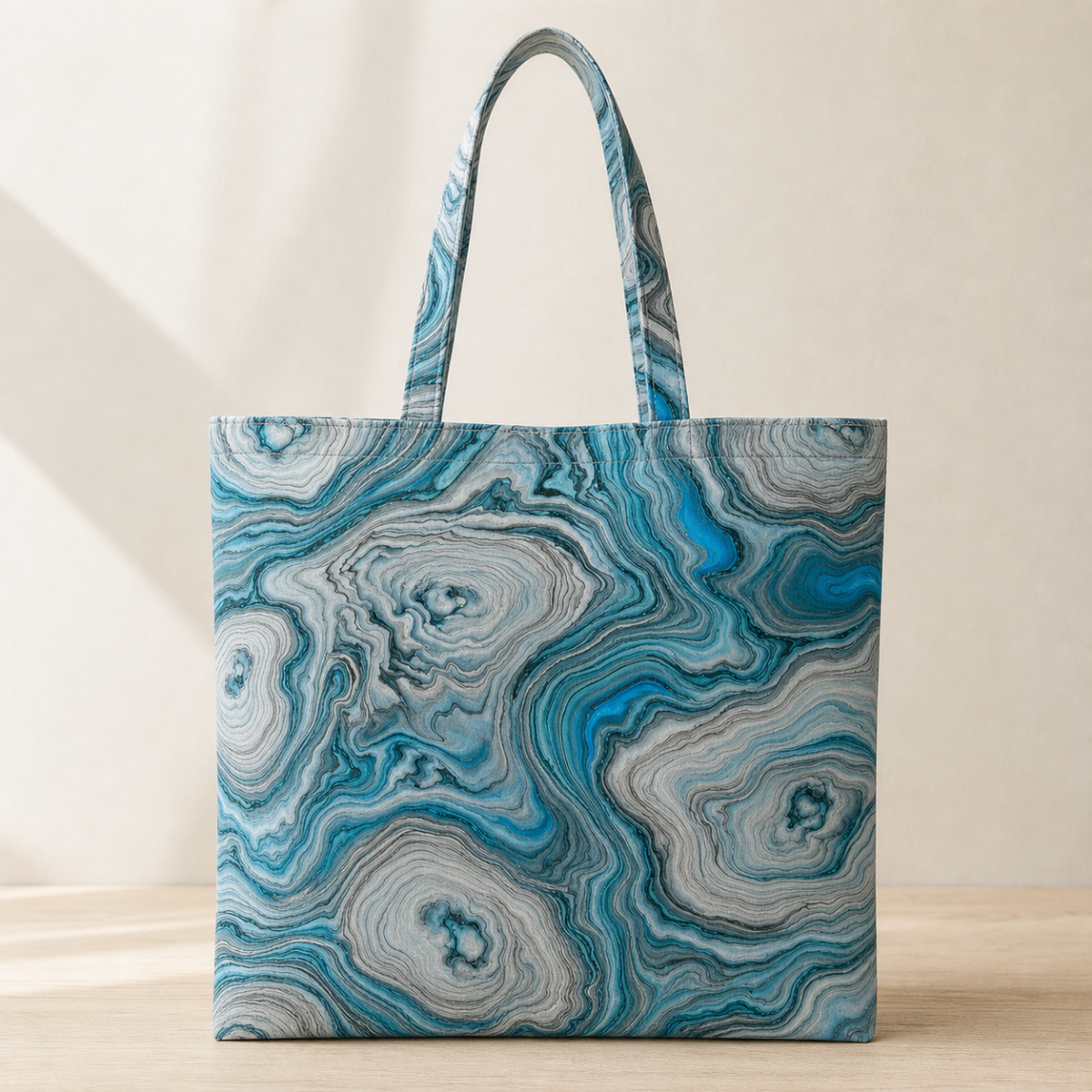 Blue Geode — Cotton Tote Bag