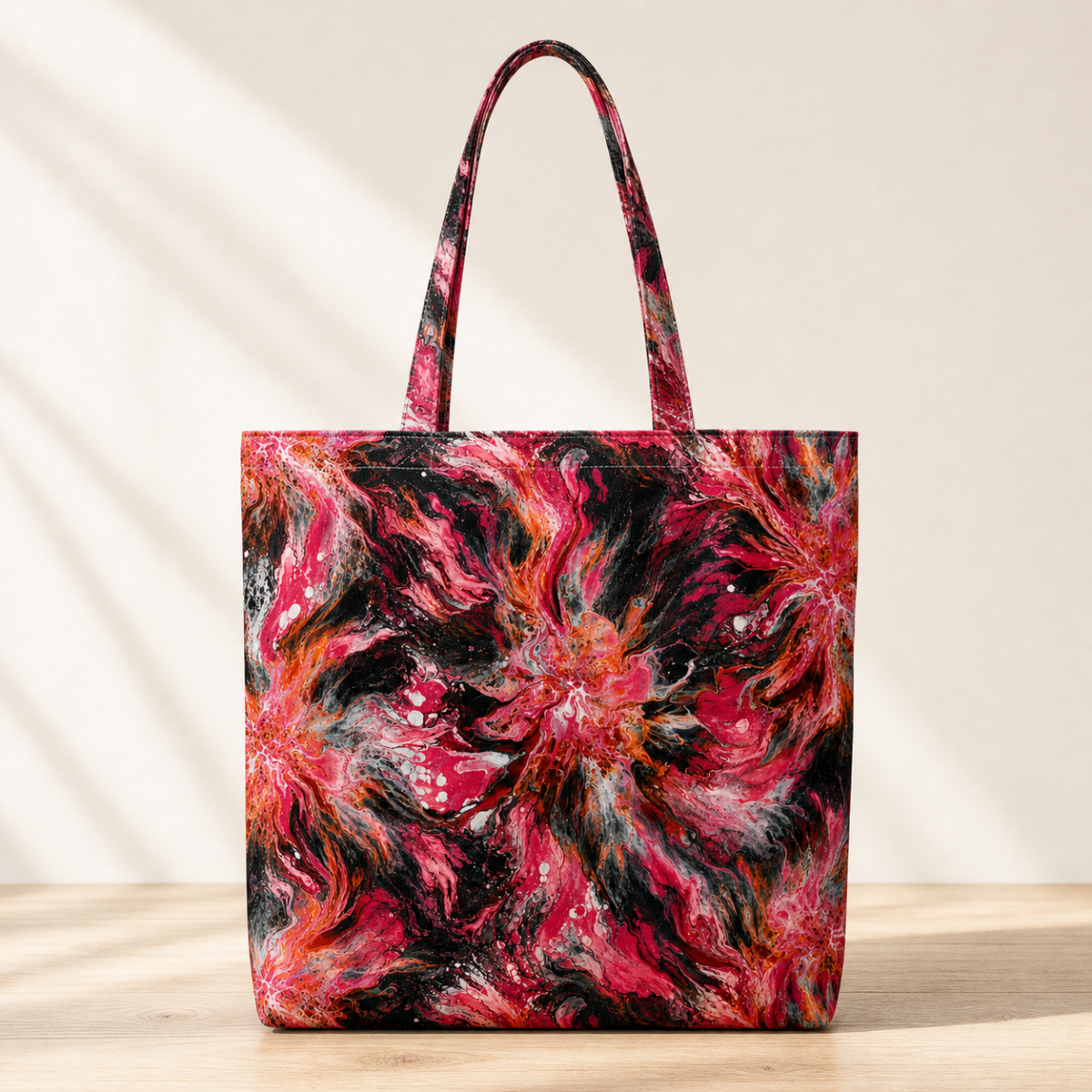 Scarlet Bloom — Cotton Tote Bag