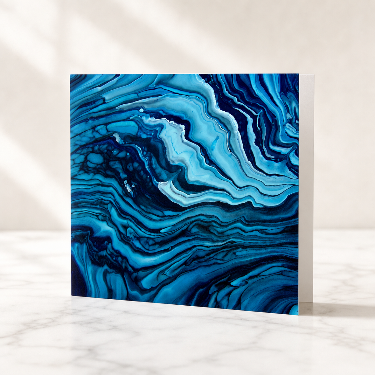 Deep Blue Agate — Art Greeting Card