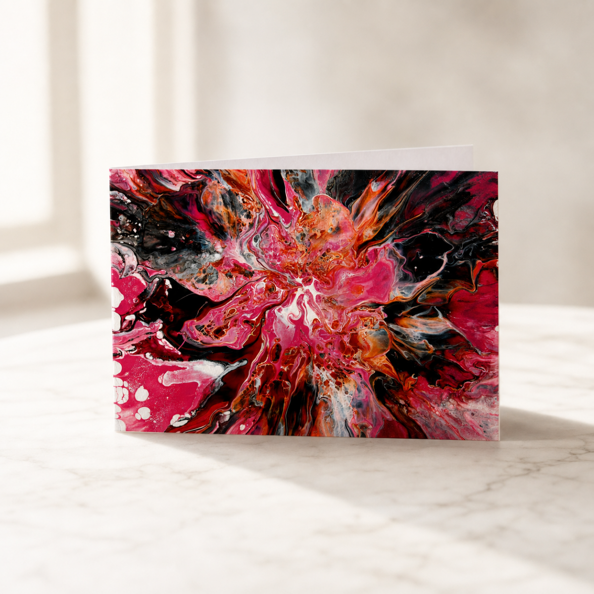 Scarlet Bloom — Art Greeting Card
