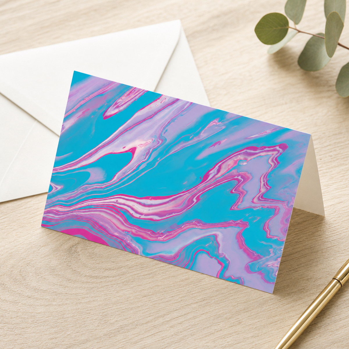 Pastel Swirl — Art Greeting Card