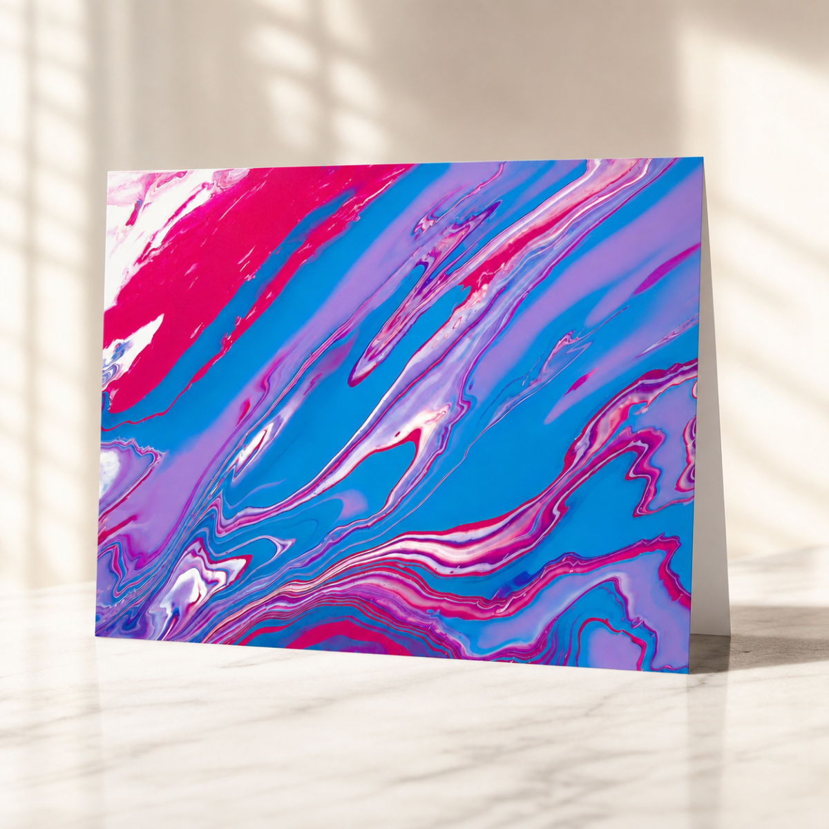 Magenta Swirl — Art Greeting Card