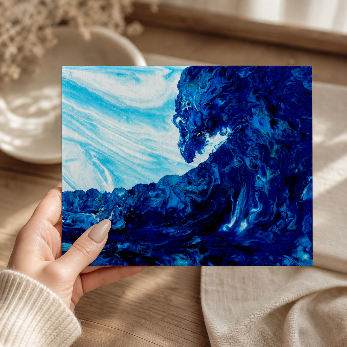Crashing Wave — Art Greeting Card
