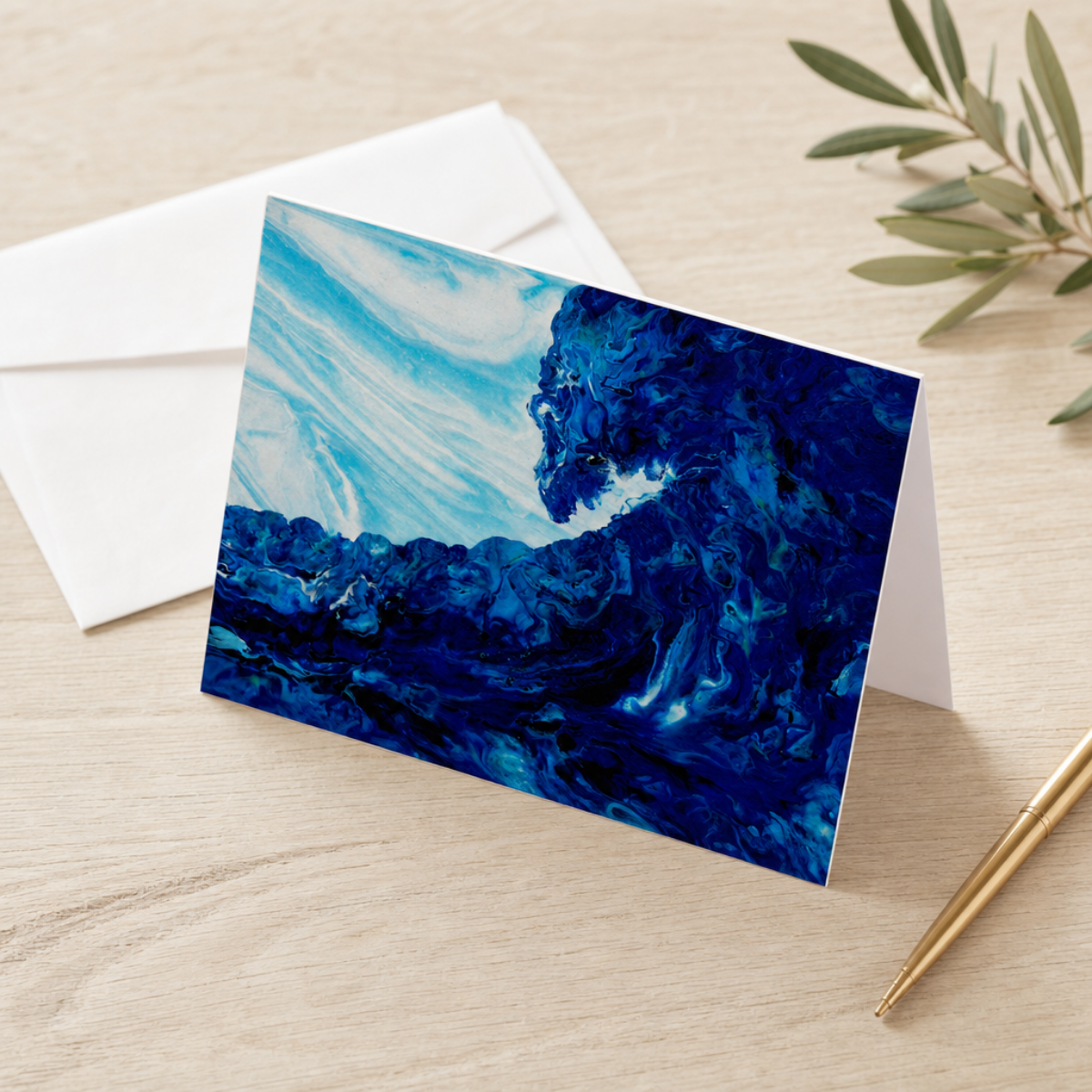 Crashing Wave — Art Greeting Card