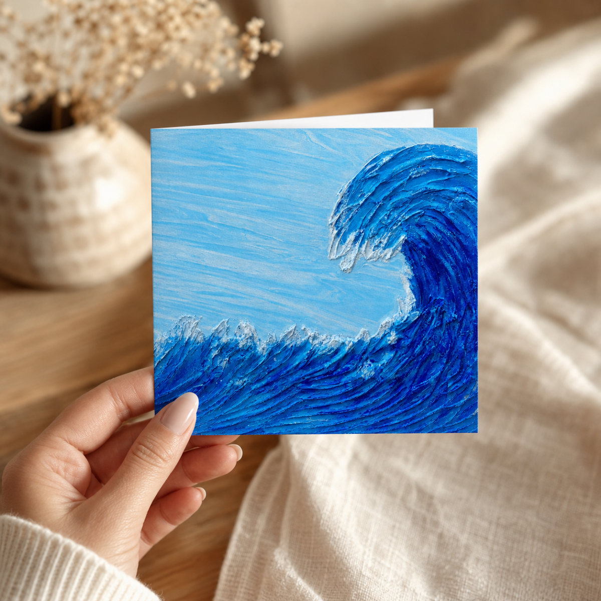 Blue Wave — Art Greeting Card